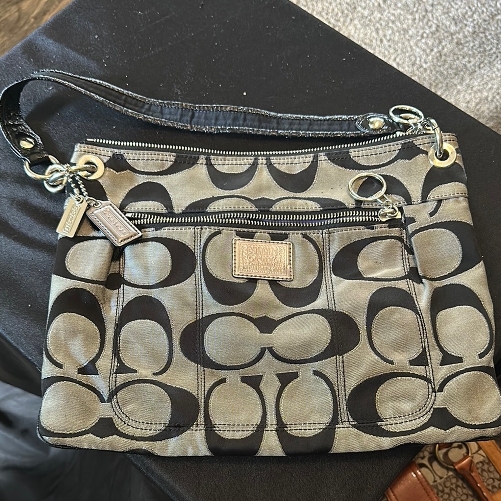 Coach Black and Gray Women's Bag